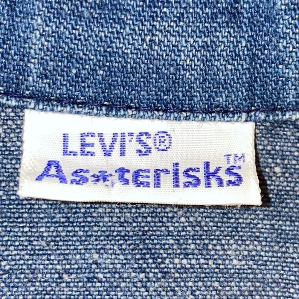 Levi’s Asterisk Vintage Denim Jacket Hand‎ Painted Floral Cropped Boho Medium